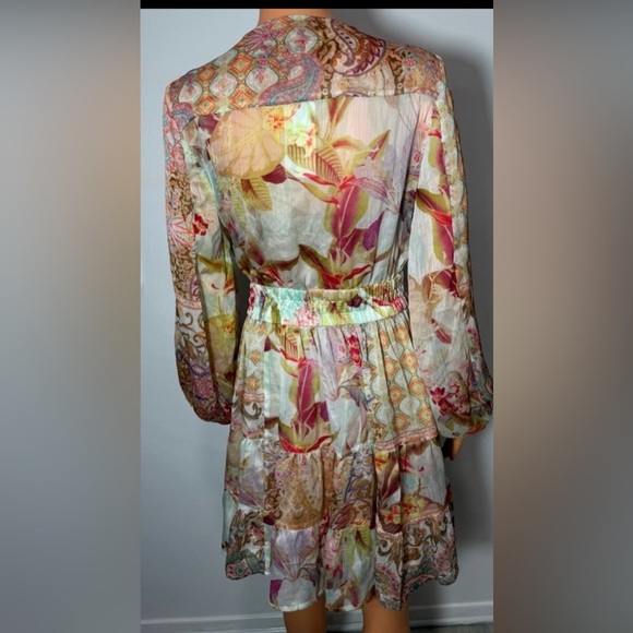 Guess Pastel Patterned Long Sleeve Dress - Picture 7 of 11